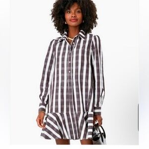 Tuckernuck Brown and White Striped Dress